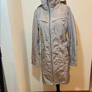 Cole Haan Women's Tan Hooded Rain 🌧️ Coat